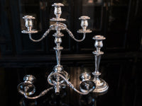 Vintage Silver Plate Candelabra Pair Candle Holders Tall Centerpieces Candles And Candelabra