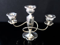 Antique Silver Plate Candelabra Silver Plate 3 Light Candle Holder Pairpoint Mfg Co Silver And Silverplate