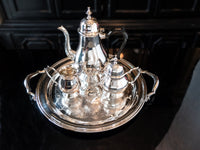Vintage Silverplate Tea Set Georgian Style With Tray Tea and Coffee Sets
