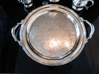 Vintage Silverplate Tea Set Georgian Style With Tray Tea and Coffee Sets