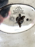 Large Antique Silver Soldered Meat Dome Food Cloche Hotel Silver Hotel Military RR Silver