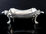 Vintage Silver Plate Decorative Tray Bowl Lion Face And Feet Trays