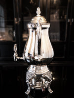 Vintage Silver Plate Coffee Urn Samovar With Burner Ornate Tea and Coffee Sets