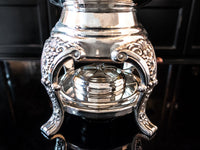 Vintage Silver Plate Coffee Urn Samovar With Burner Ornate Tea and Coffee Sets