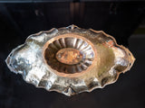 Vintage Art Nouveau Brass Bowl Centerpiece 24" Long