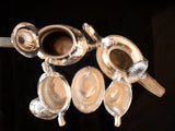 Antique Edwardian Queen Anne Style Silver Plate Tea Set Coffee Service Reed And Barton Tea and Coffee Sets