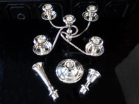 Vintage Silver Plate Candelabra Candle Holder Multi Convertible Gorham Candles And Candelabra