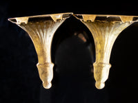 Vintage Brass Wall Sconce Shelves Pair In Art Deco Style Set Of Two Art Deco/ Art Nouveau