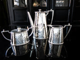 Antique Silver Plate Tea Set Hammered Quadruple Plate Great Condition! Tea and Coffee Sets