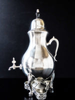 Vintage Pewter Samovar Coffee Urn With Burner Royal Holland Daalerdop Tea and Coffee Sets