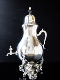 Vintage Pewter Samovar Coffee Urn With Burner Royal Holland Daalerdop Tea and Coffee Sets