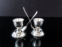 Antique Silver Plate Egg Cups With Spoons Made In England Silver And Silverplate