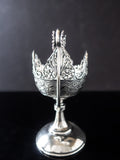Antique Silver Plate Celery Vase Candle Holder Figural Flowers James Tufts Silver And Silverplate