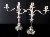 Antique Silver Plate Candelabra Pair Candle Holders Tall Centerpieces Candles And Candelabra