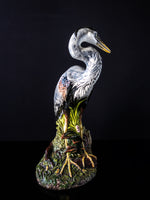 The Townsends Ceramics Blue Heron Statue 17" Tall 1981 Chinoiserie