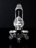 Victorian Silver Plate Egg Cup Condiment Caddy Figural Foxes Rare Silver And Silverplate
