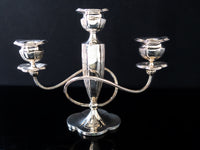 Antique Silver Plate Candelabra Silver Plate 3 Light Candle Holder Pairpoint Mfg Co Silver And Silverplate