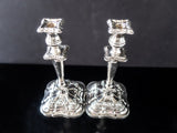 Antique Silver Plate Candle Holders Pair Sheffield England Candles And Candelabra