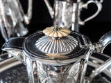 Antique Silver Plate Edwardian Tea Set 6 Piece Set Sheffield England