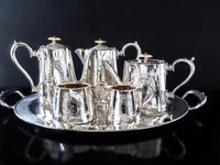 Antique Silver Plate Edwardian Tea Set 6 Piece Set Sheffield England