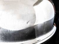 Large Antique Silver Soldered Meat Dome Food Cloche Hotel Silver Hotel Military RR Silver