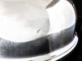 Large Antique Silver Soldered Meat Dome Food Cloche Hotel Silver Hotel Military RR Silver
