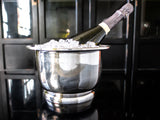 Hotel Silver Soldered Ice Bucket Champagne Chiller 1959 Hilton Hotel Military RR Silver
