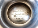The Fontainebleau Hotel Silver Soldered Cake Stand Pedestal Dish Taza Circa 1955 Hotel Military RR Silver