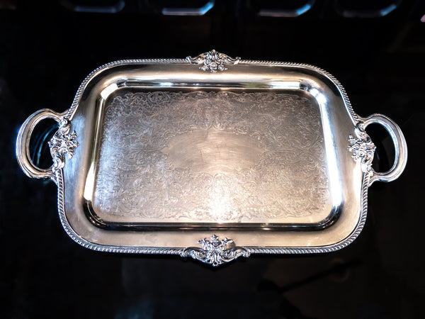 Antique Silver Plate Serving Tray Georgian By Community Plate