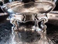 Vintage Silver Plate Tea Set Coffee Service 4 Piece Set With Tray Reed Barton Provincial Tea and Coffee Sets