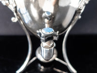 Vintage Silver Plate Samovar Urn Coffee Tea Warmer Hot Water Dispenser And Burner