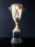 Vintage Art Deco Brass And Bakelite Trophy 1940 Little International Grand Champion Loving Cup Art and Collectibles