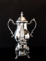 Vintage Silver Plate Samovar Coffee Urn 25 Cup Tea Warmer Hot Water Dispenser Tea Sets