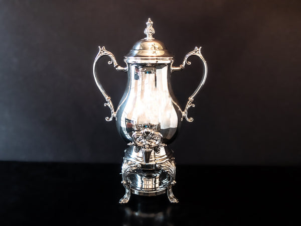 Vintage Silver Plate Samovar Coffee Urn With Burner Tea Warmer Hot Water Dispenser FB Rogers Tea and Coffee Sets