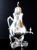 Vintage Pewter Samovar Coffee Urn With Burner Royal Holland Daalerdop Tea and Coffee Sets