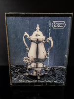 Vintage Silver Plate Coffee Urn Samovar With Burner 25 Cup Capacity IOB Ornate Tea and Coffee Sets