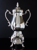 Vintage Silver Plate Coffee Urn Samovar With Burner 25 Cup Capacity Tea Sets