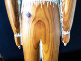 Sarreid Ltd Pair Wooden Folk Art Sculptures Man And Woman Made In Spain Tall 23"