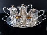 Antique Silver Plate Edwardian Tea Set 6 Piece Set Sheffield England