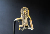 Vintage Estate Wine Opener Antique Brass With Oak Wood Decorker
