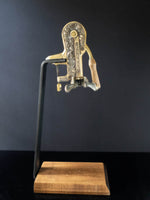 Copy of Vintage Estate Wine Opener Antique Brass With Oak Wood Decorker