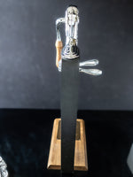 Vintage Estate Wine Opener With Stand Oak Wood Decorker Tennis Trophy 1984