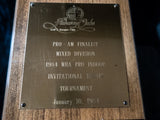 Vintage Estate Wine Opener With Stand Oak Wood Decorker Tennis Trophy 1984