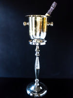 Vintage Champagne Bucket Ice Bucket Stand Chiller Urn Silver Brass