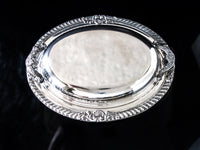 Silver Plate Covered Vegetable Dish With Divided Glass Insert By Poole Silver And Silverplate