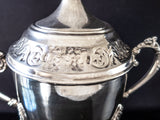Vintage Silver Plate Samovar Urn Coffee Tea Warmer Hot Water Dispenser And Burner