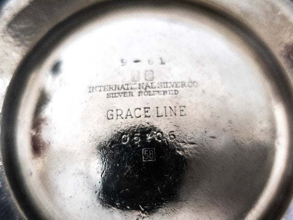 Vintage Steamship Grace Lines Silver Soldered Bowl And Creamer Pitcher ...