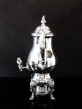 Vintage Silver Plate Coffee Urn Samovar With Burner 25 Cup Capacity IOB Ornate Tea and Coffee Sets