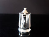 Vintage Hotel Silver Soldered Teapot 8 oz 1953 Victor Silver Co Hotel Military RR Silver