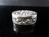 Antique Cambodian Silver Betel Box Khmer Birds And Flowers Trinket Box T90 Filigree Art and Collectibles